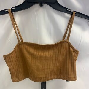 Vero Moda Tan Ribbed Sleeveless Camisole